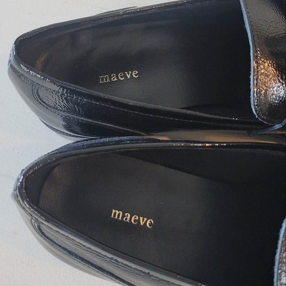 🆕️ Anthropologie Maeve Bow Square Toe Loafers - Picture 9 of 13
